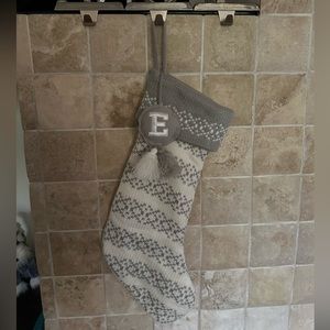 Wondershop E Gray and White Stocking